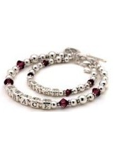 superb small garnet crystal bracelet for mothers and daughters